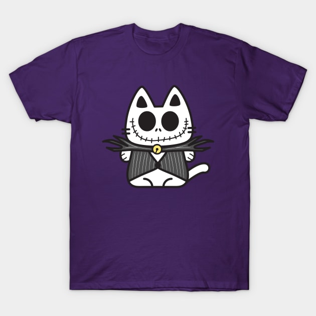 Kitty Skellington T-Shirt by plattercats